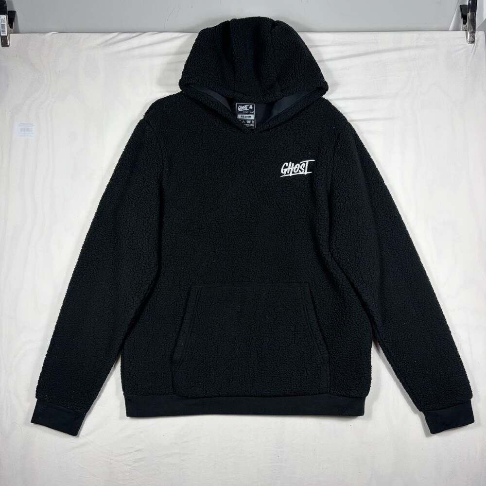 Ghost Lifestyle Black Pullover Sherpa Fleece Hoodie Sweatshirt Medium